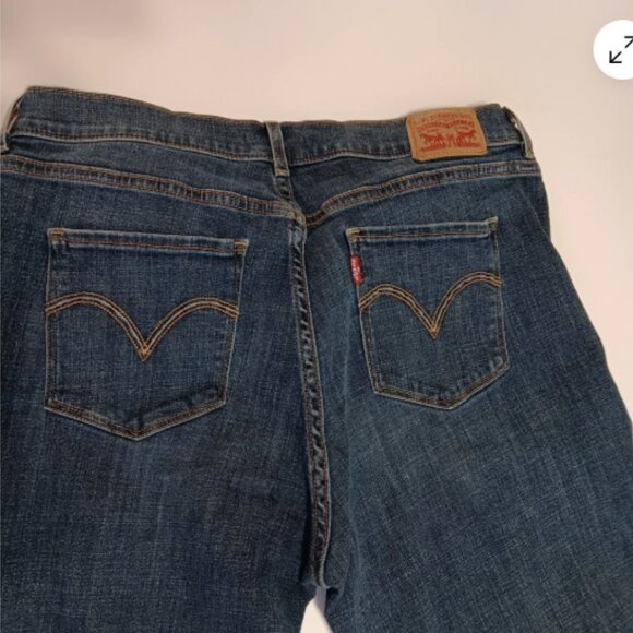 Levi's Classic Boot Cut Jeans Womens 14 Stretch Blue Denim 5 Pocket Style B24 - Picture 3 of 12